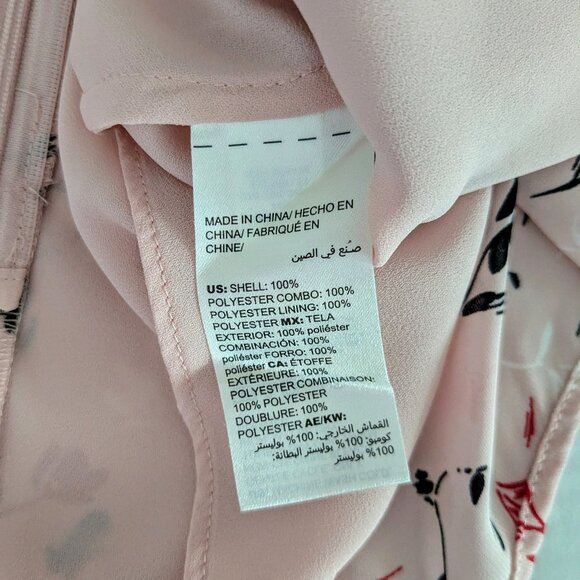 WHITE HOUSE BLACK MARKET Women's Halter Neck Blouse Top Size 6 Pink Print NWOT - Picture 7 of 7